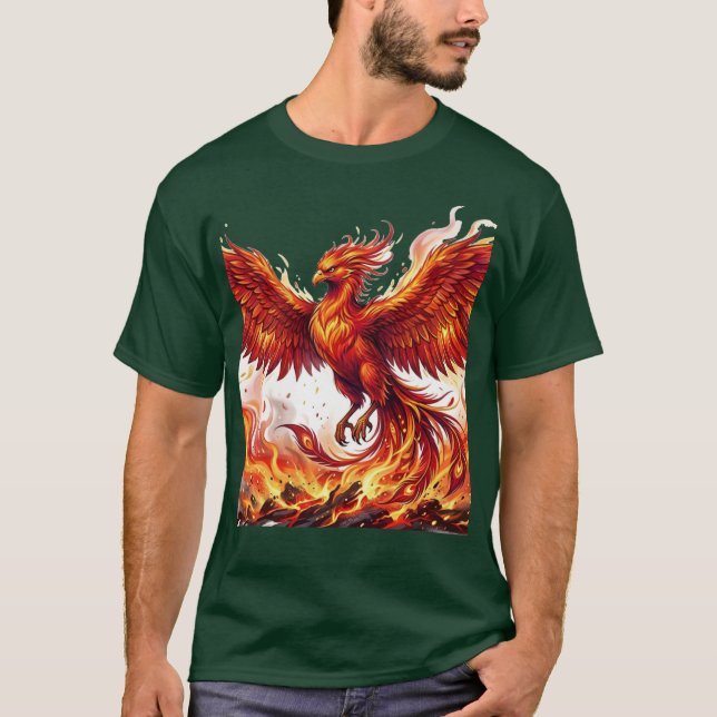 Herrens Phoenix-tröja – Phoenix Rising T Shirt (Framsida)