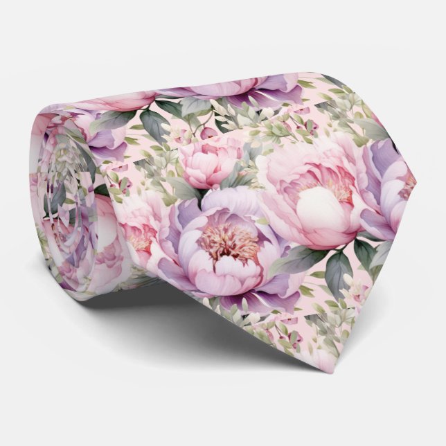 Herrens slips | Bröllop och evenemang Blommig hals (Rullad)