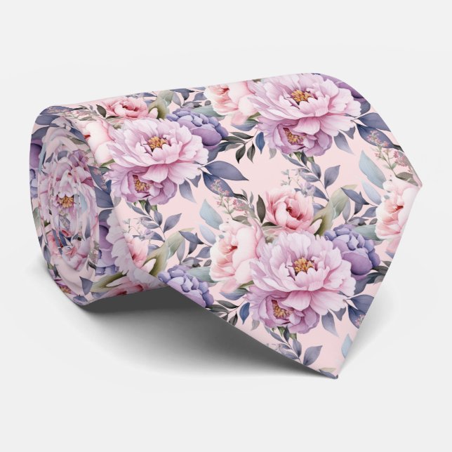 Herrens slips | Bröllop och evenemang Blommig hals (Rullad)