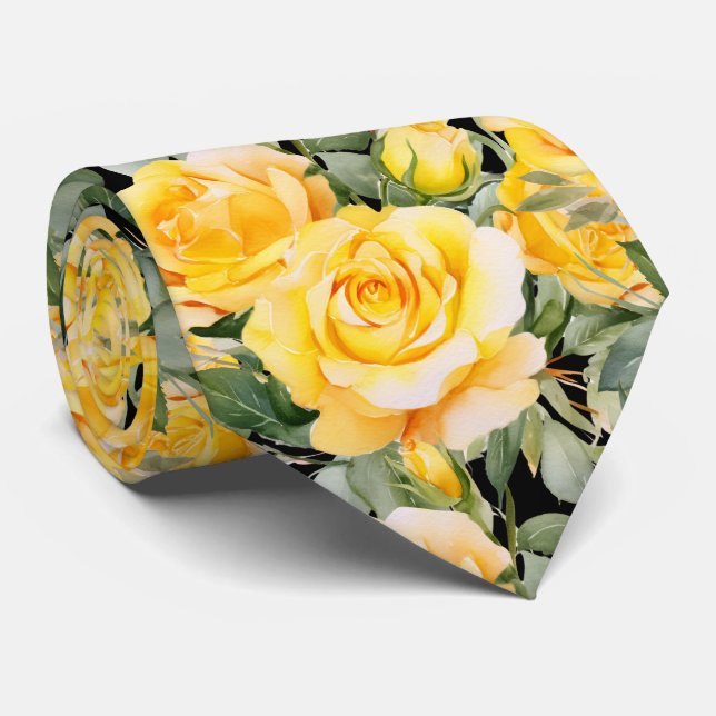 Herrens slips | Bröllop och evenemang floral halsd (Rullad)