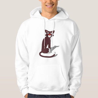 Herrens söta bruna katt grafiska hoodie | Original