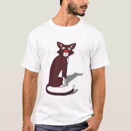 Herrens söta bruna katt grafiska t-shirt | Origina