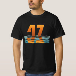 Herrens Sunset 47 Tvåsidig T-Shirt