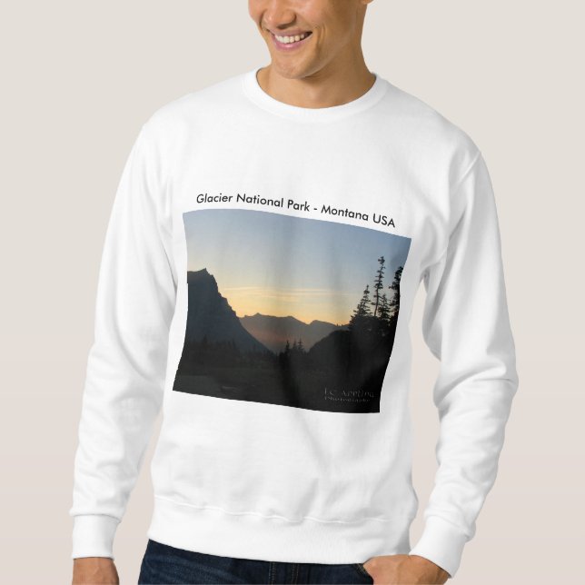 Herrens sweatshirt Glacier National Park Sunrise (Framsida)
