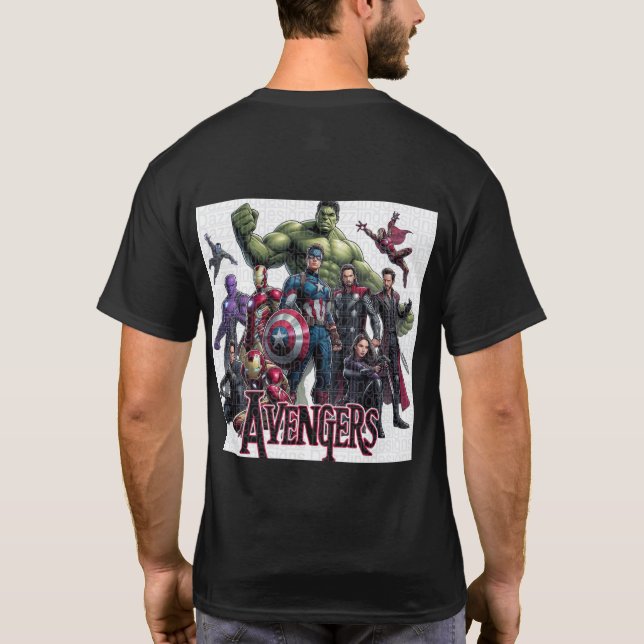 Herrens T-Shirt Avengers-design (Baksida)