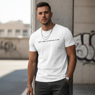 Herrens T-Shirt Gud är ljus. Inget mörker i Honom