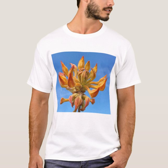 Herrens T-Shirt med Florida Flame Azalea (Framsida)