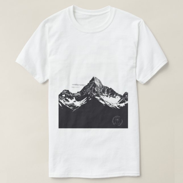 Herrens t-shirt med svart-vit design (Design framsida)