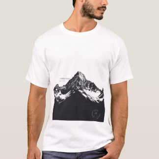 Herrens t-shirt med svart-vit design