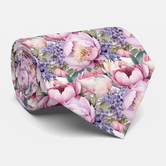 Herrens tie | Bröllop och evenemang floral halsduk Slips (Rullad)