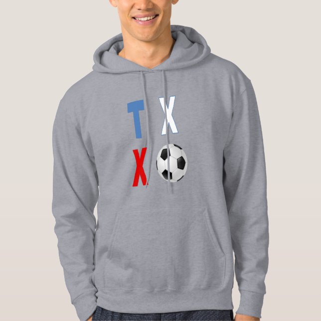 Herrens Tröja Hoodie  grå  TEXAS  SPORT  (Framsida)