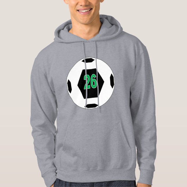 Herrens ulltröja grå DESIGN SPORT 26 Hoodie (Framsida)