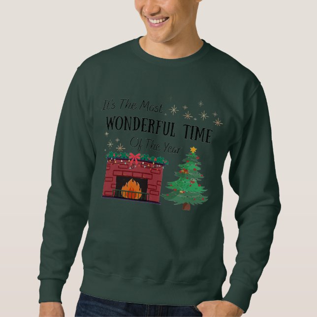 Herrens Underbara Tid På Året Crewneck Lång Ärmad Tröja (Framsida)