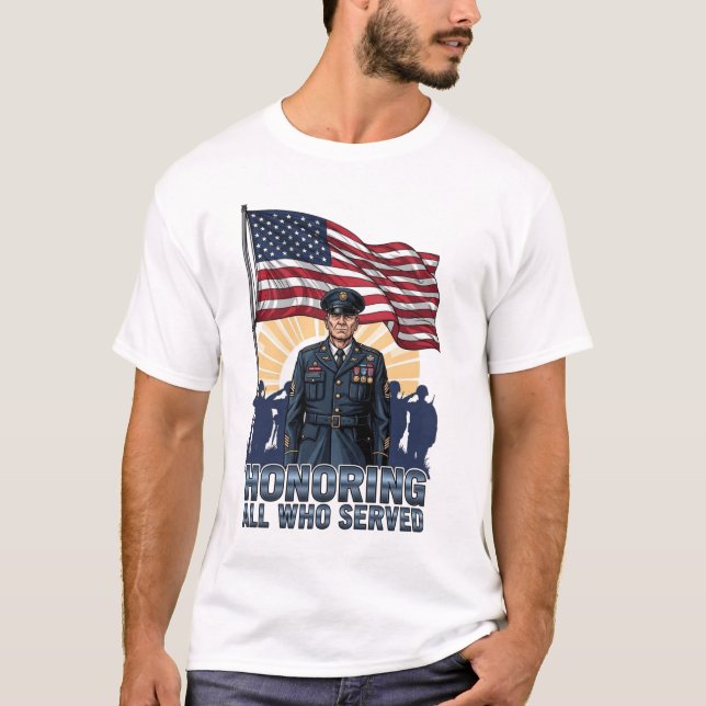 Herrens Veteran-dags T-shirt  (Framsida)