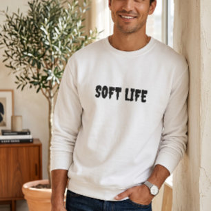 Herrens vita Soft Life-crewneck-skjorta Minima Lång Ärmad Tröja