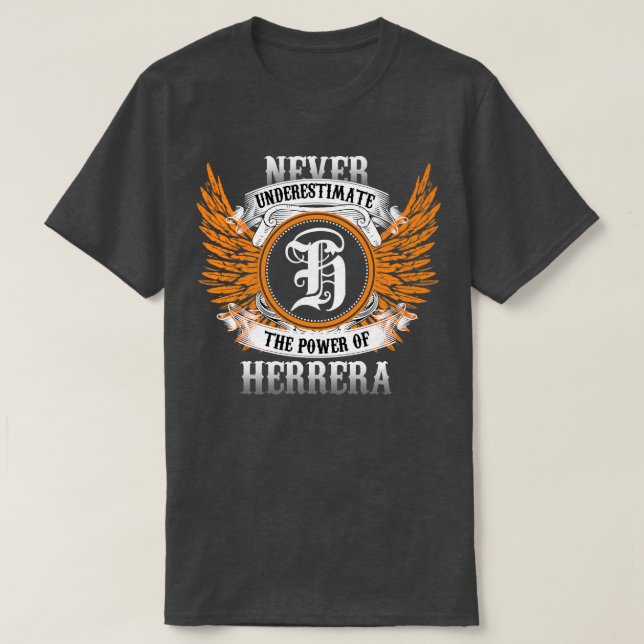 Herrera Namn Shirt underskattar aldrig effekten av T (Design framsida)