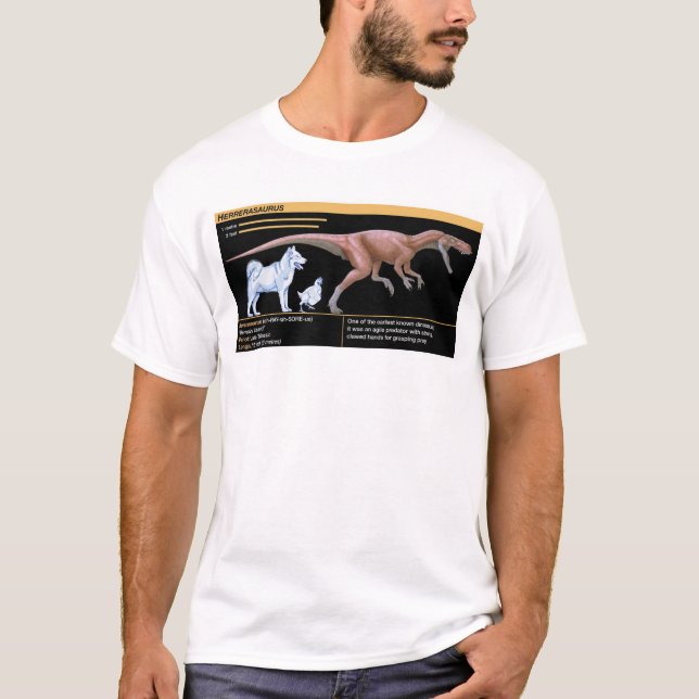 Herrerasaurus - Dinosaur Biology Jurassic T Shirt (Framsida)