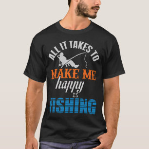 Herrfiske , Rolig fiske skjorta, Fiske Grafik T Shirt