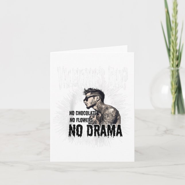 Herrför Anti Valentindagen Tatuerad Singel Man  Kort (Framsida)
