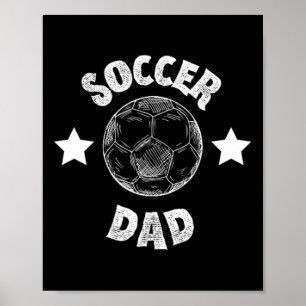 Herrfotboll Pappa Familj Fotbollslag Spelare Sport Poster