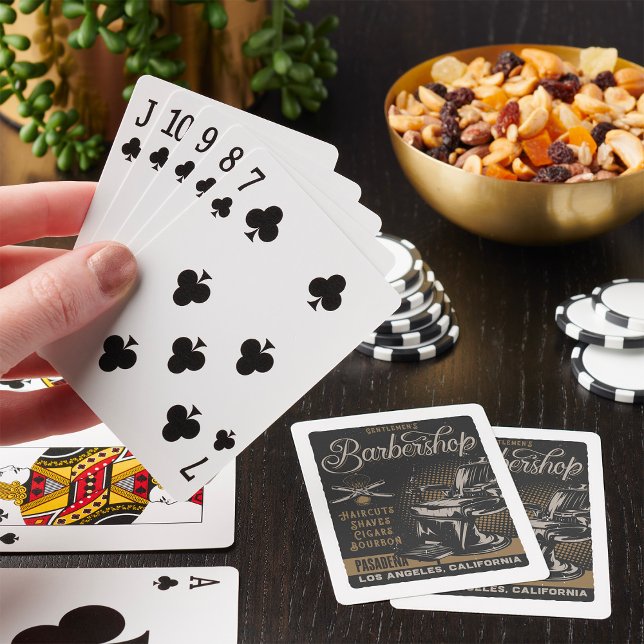 Herrfrisör Retro Frisyrer Rakning Casinokort (Skapare uppladdad)
