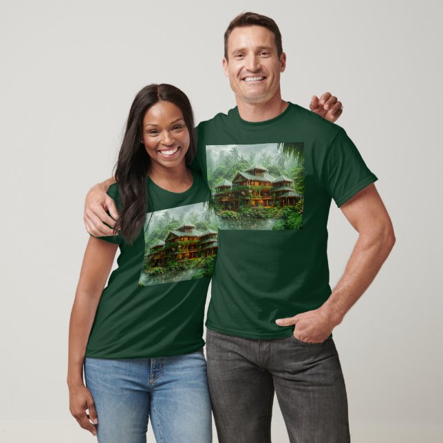 Herrgård i den tropiska regnskogen t shirt (Unisex)