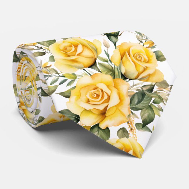 Herrgentleman Slip | Bröllop och evenemang Blommig Slips (Rullad)