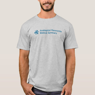 Herrgrå t-shirt med stor AMBS-logotyp
