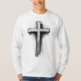 Herrgrafisk kristen korslångärmad t-shirt