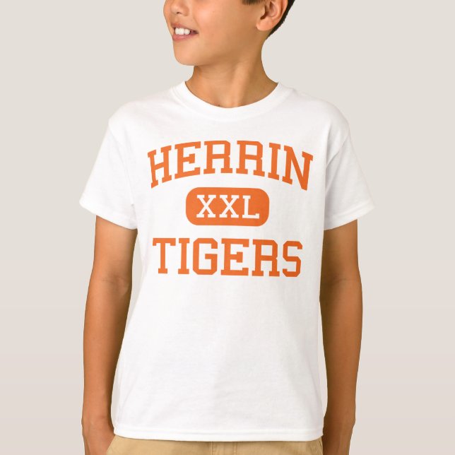 Herrin - Tigers - High School - Herrin Illinois T-shirt (Framsida)