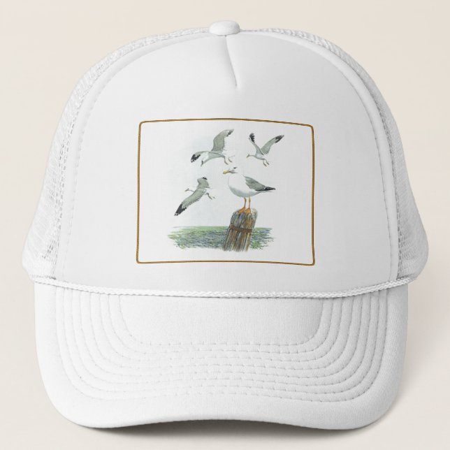 Herring Gull Hat Truckerkeps (Framsida)
