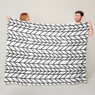 Herringbone Black på vilken Anpassningsbar som hel Fleecefilt