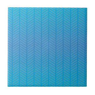 Herringbone Blue Aquamarine Kakelplatta