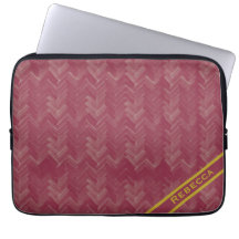 Herringbone Chevron Mönster Luxurious Red Personal