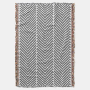Herringbone Grått och White Modern Mönster Mysfilt