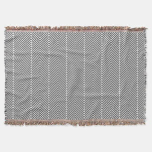 Herringbone Grått och White Modern Mönster Mysfilt