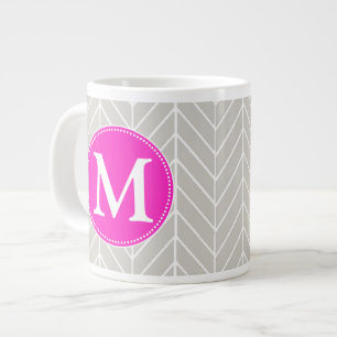 Herringbone Monogram Jumbo Mugg