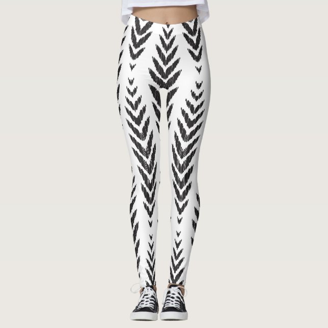 Herringbone mönster för hemdekör. leggings (Framsida)