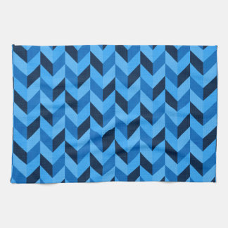 Herringbone mönster i blått kökshandduk