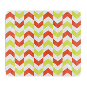 Herringbone Mönster Red & Grönt Clearboard Board