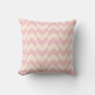 Herringbone Mönster  Rosa Pillow Kudde