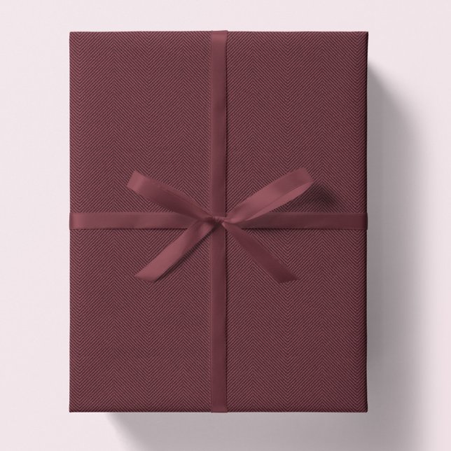 Herringbone tweed deep red God Jul helgdag Presentpapper (Skapare uppladdad)