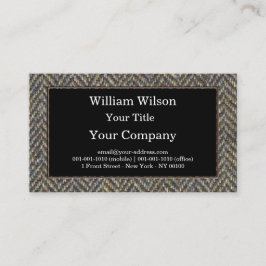 HerringboneTweed, mässing och guldMonogram Visitkort