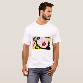 Herrkläder - Comic Girl O-K Pop Art T-shirt