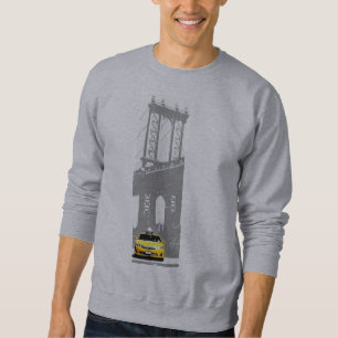 Herrkläder New York Gul Taxi Brooklyn Lång Ärmad Tröja