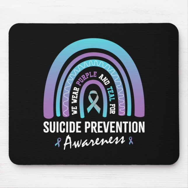 Herrkläder Teal Lila För Suicide Prevention Musmatta (Framsidan)