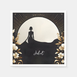 Herrkostym Smoking Djärv Svart Kavaj Bröllopsfest Pappersservett