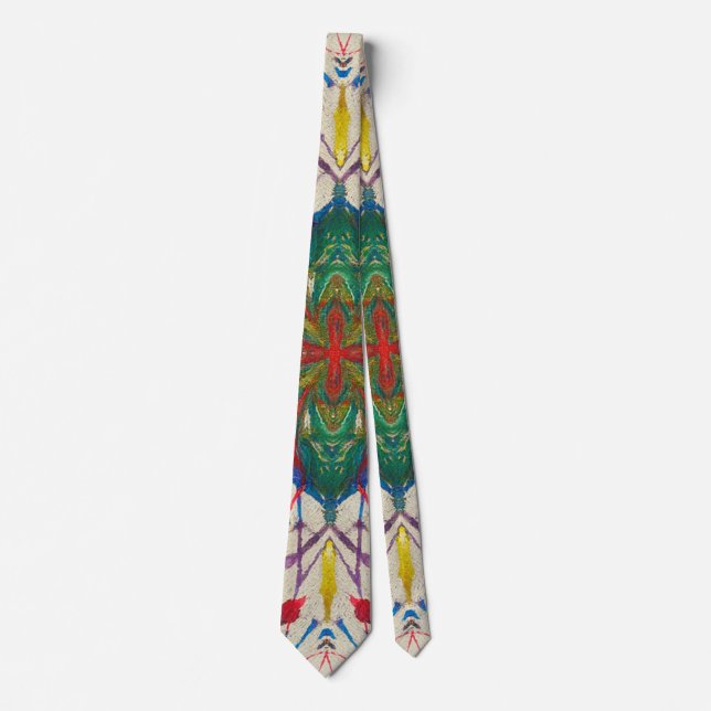 Herrkravatt, elegant kravatt, färgrik kravatt, des slips (Framsida)
