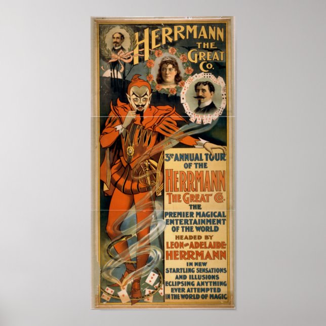HERRMANN Poster Underbaren Illusionist VAUDEVILLE (Framsidan)