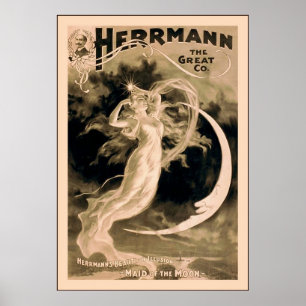 Herrmann the Underbar Co. ~ 1898 ~ Vintage Magicia Poster